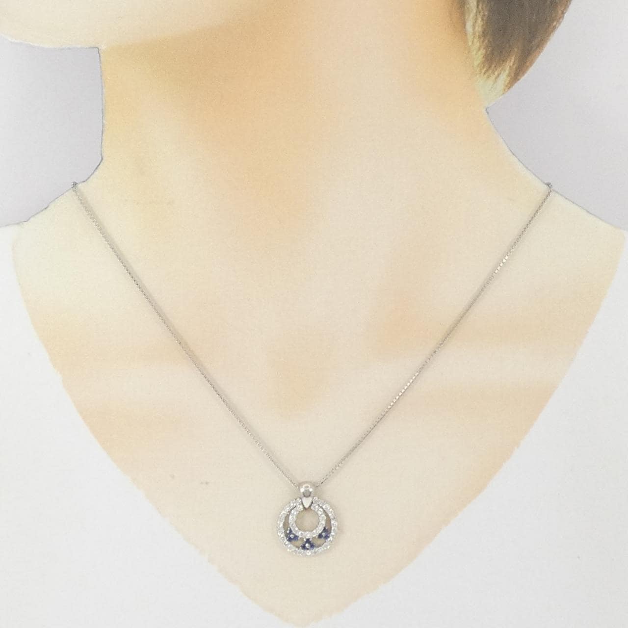PT900/PT850 サファイヤ ネックレス 0.17CT