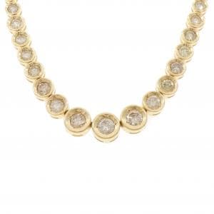 K18YG ダイヤモンド ネックレス 10.0CT