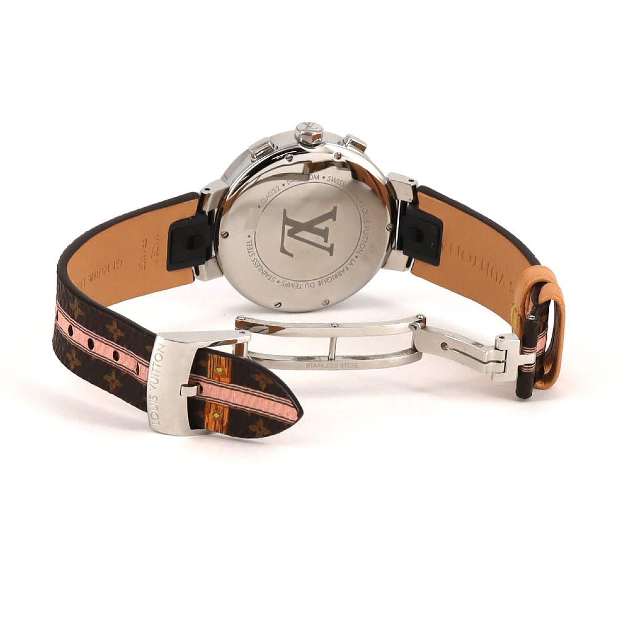 ルイヴィトン タンブールムーンスタークロノ QA032 SS クォーツ