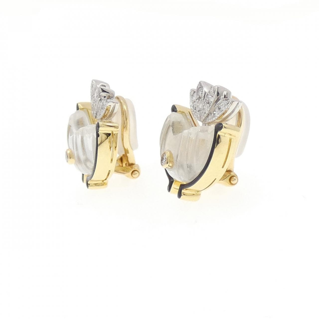 750YG/750WG カラーストーン イヤリング