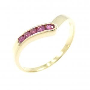 K18YG ルビー リング 0.17CT