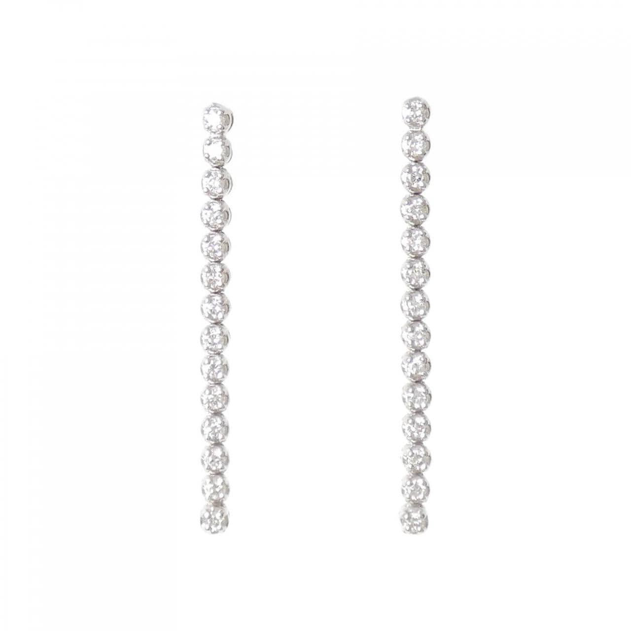 K18WG ダイヤモンド ピアス 0.34CT