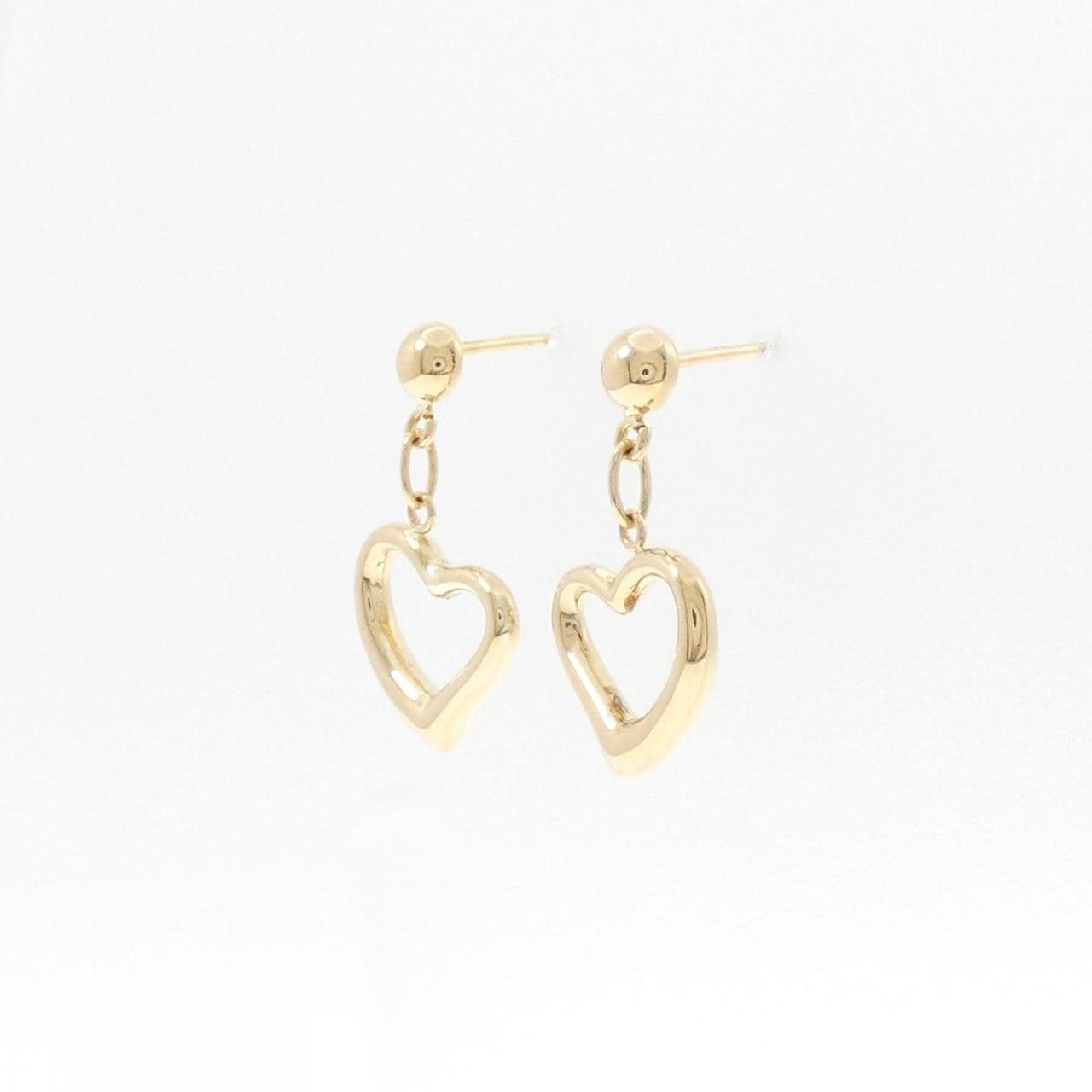 K18YG ハート ピアス