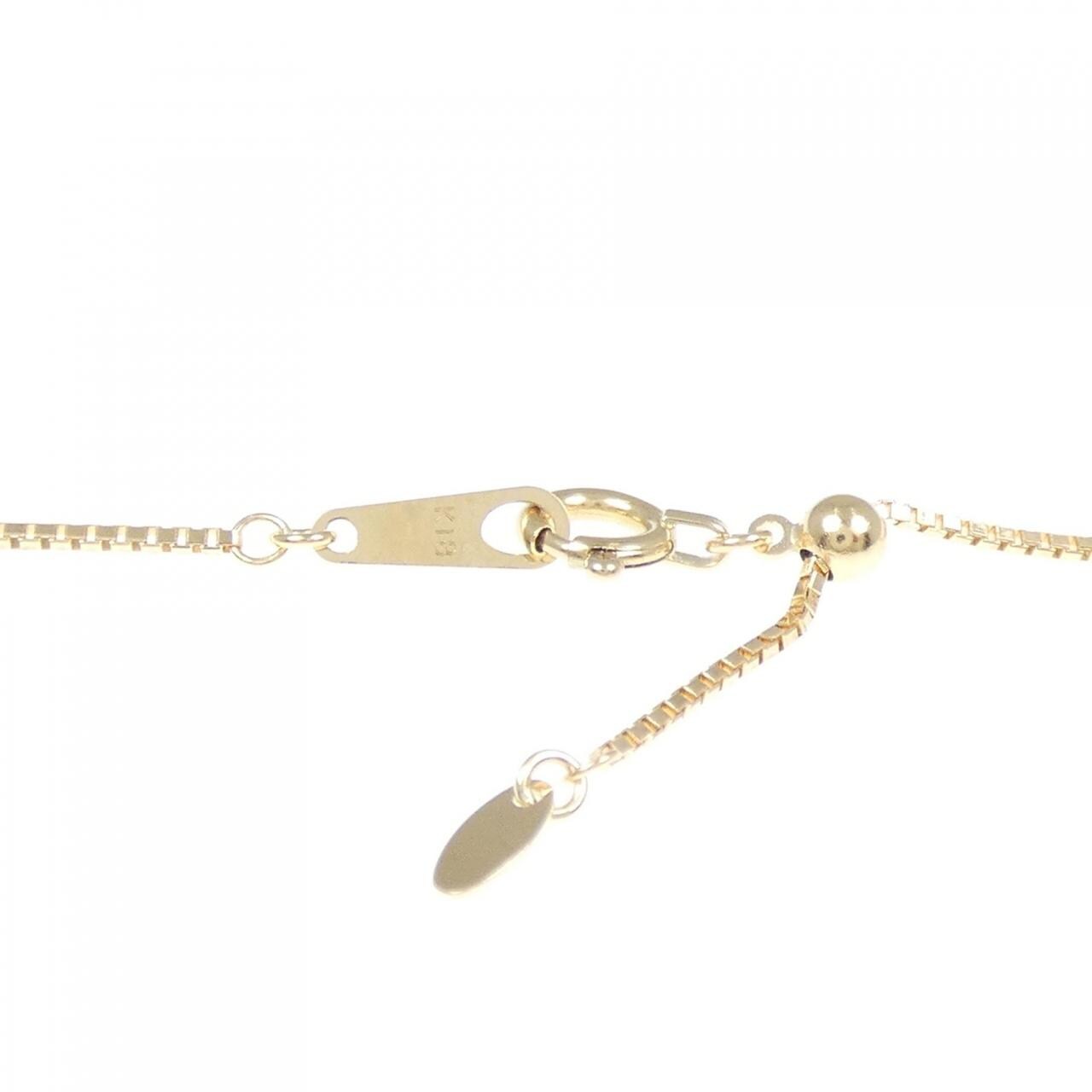 K18YG ハート パヴェ ダイヤモンド ネックレス 0.28CT