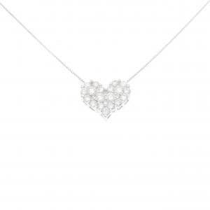 K18WG ハート ダイヤモンド ネックレス 1.00CT
