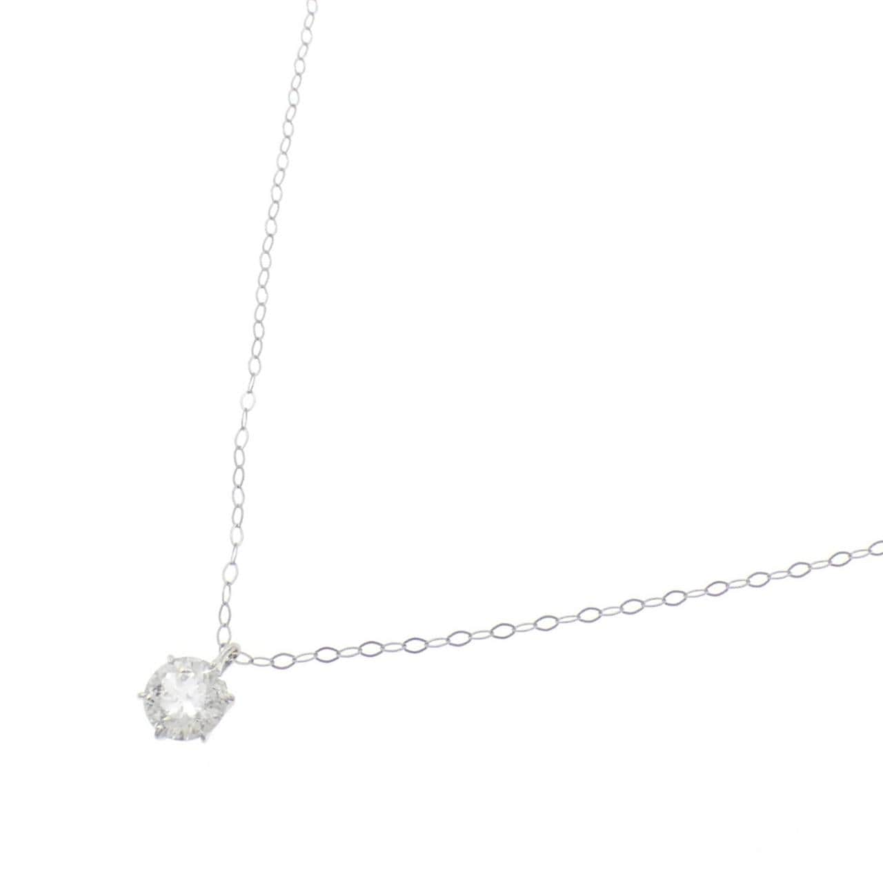 PT900/PT850 ソリティア ダイヤモンド ネックレス 0.50CT