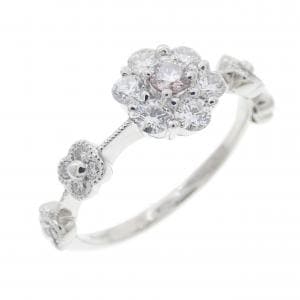 PT900 フラワー ダイヤモンド リング 0.55CT