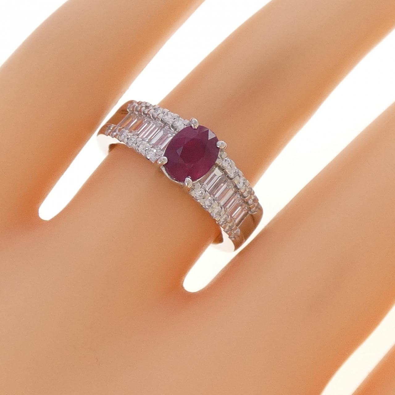 PT900 ルビー リング 1.12CT