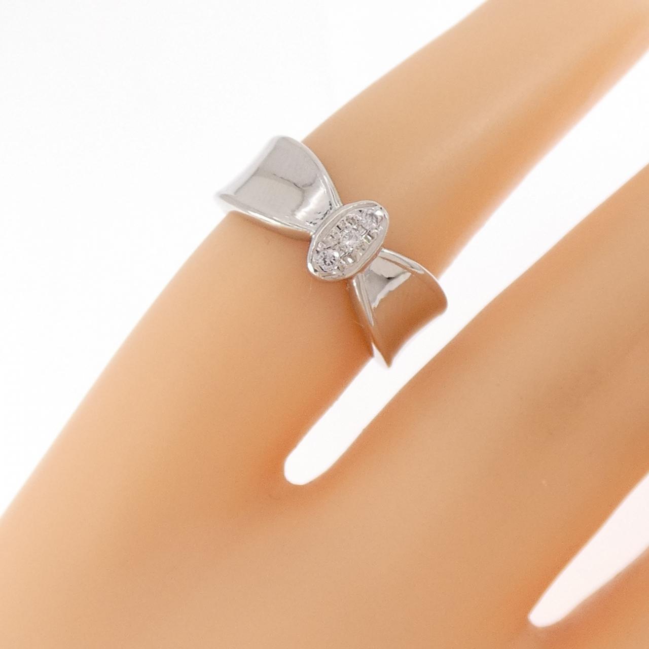 PT900 ダイヤモンド ピンキーリング 0.03CT
