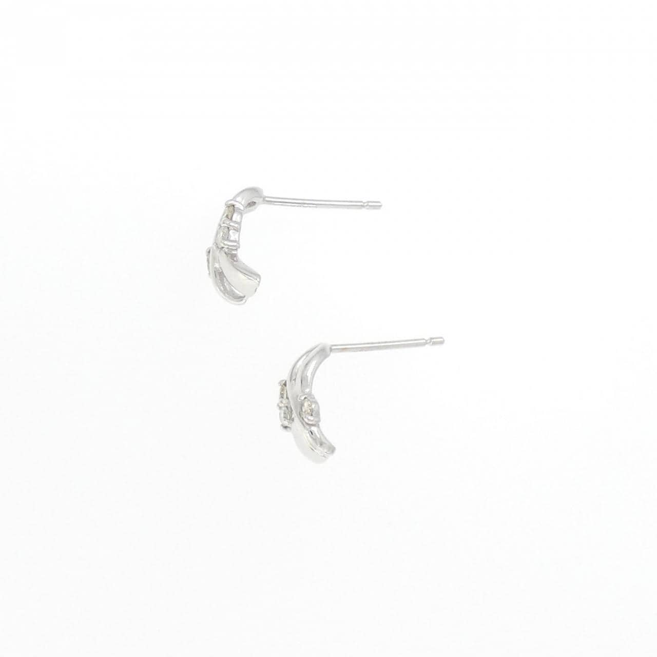K18WG ダイヤモンド ピアス 0.10CT