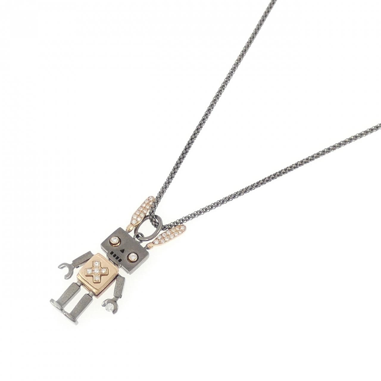 E-NOS RABBIT Diamond NECKLACE 0.15CT