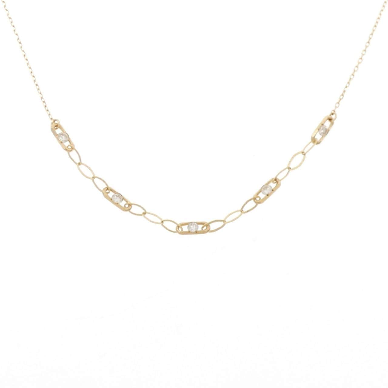 【新品】K18YG ダイヤモンド ネックレス 0.16CT