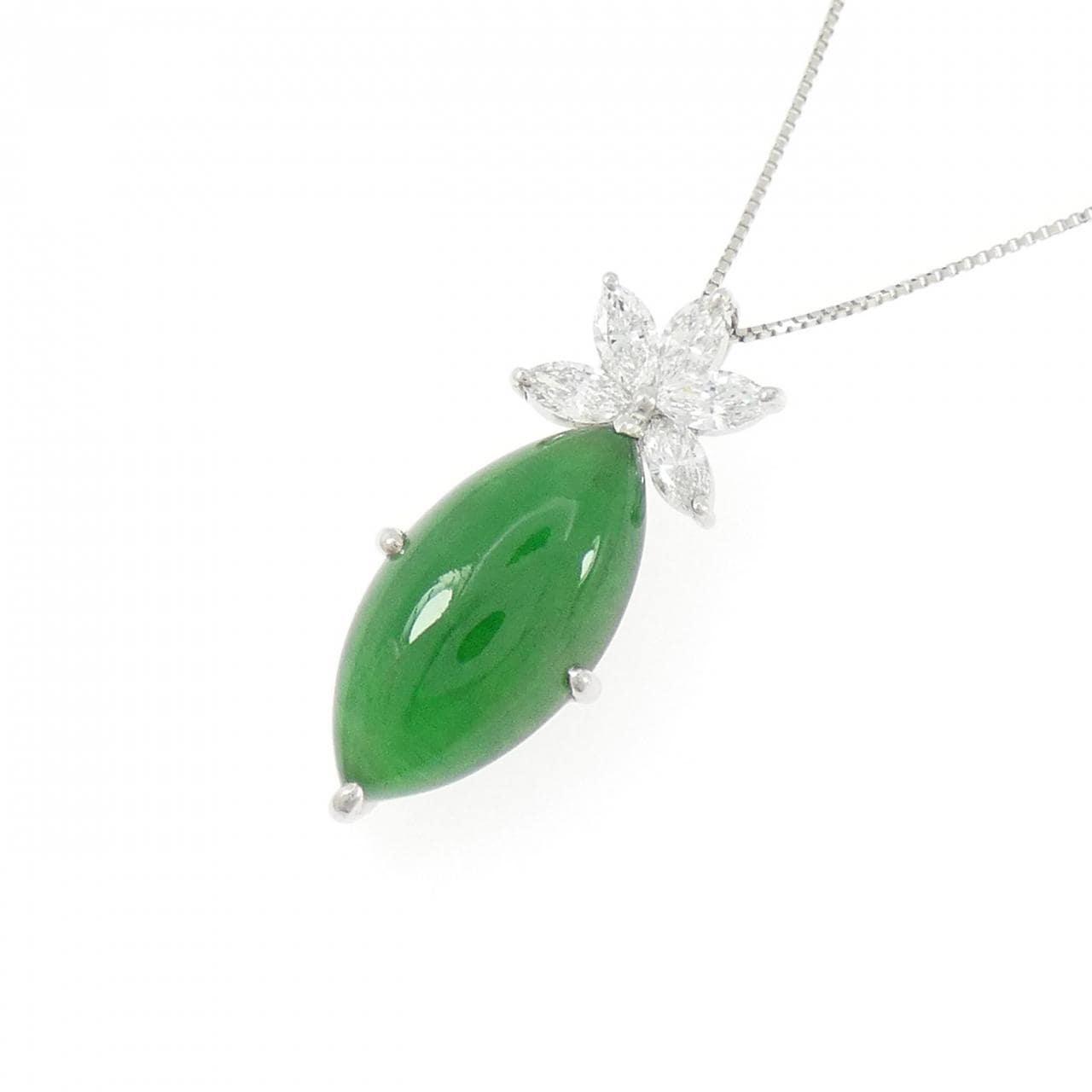 PT900/PT850 ヒスイ ネックレス 5.26CT