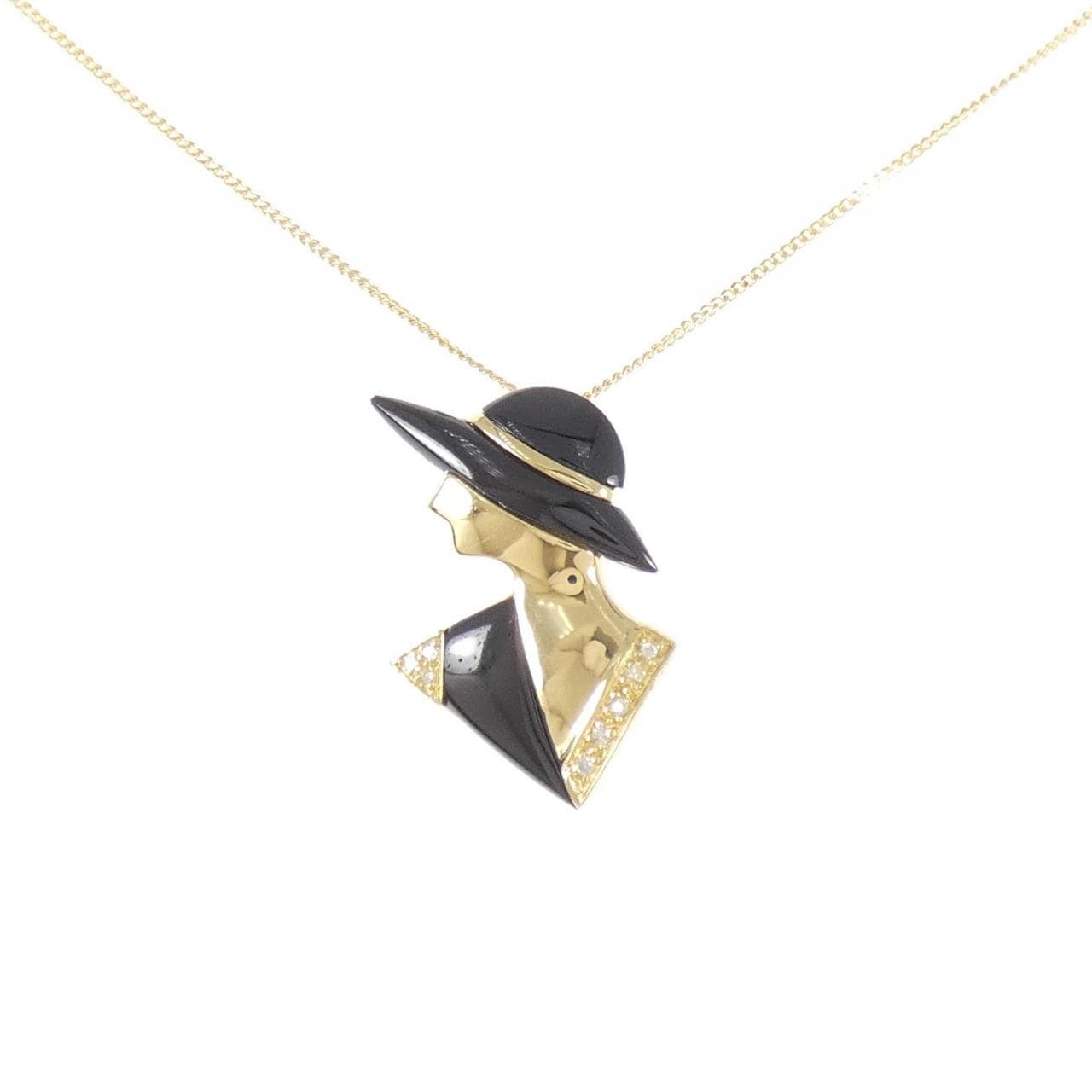 K18YG オニキス ネックレス