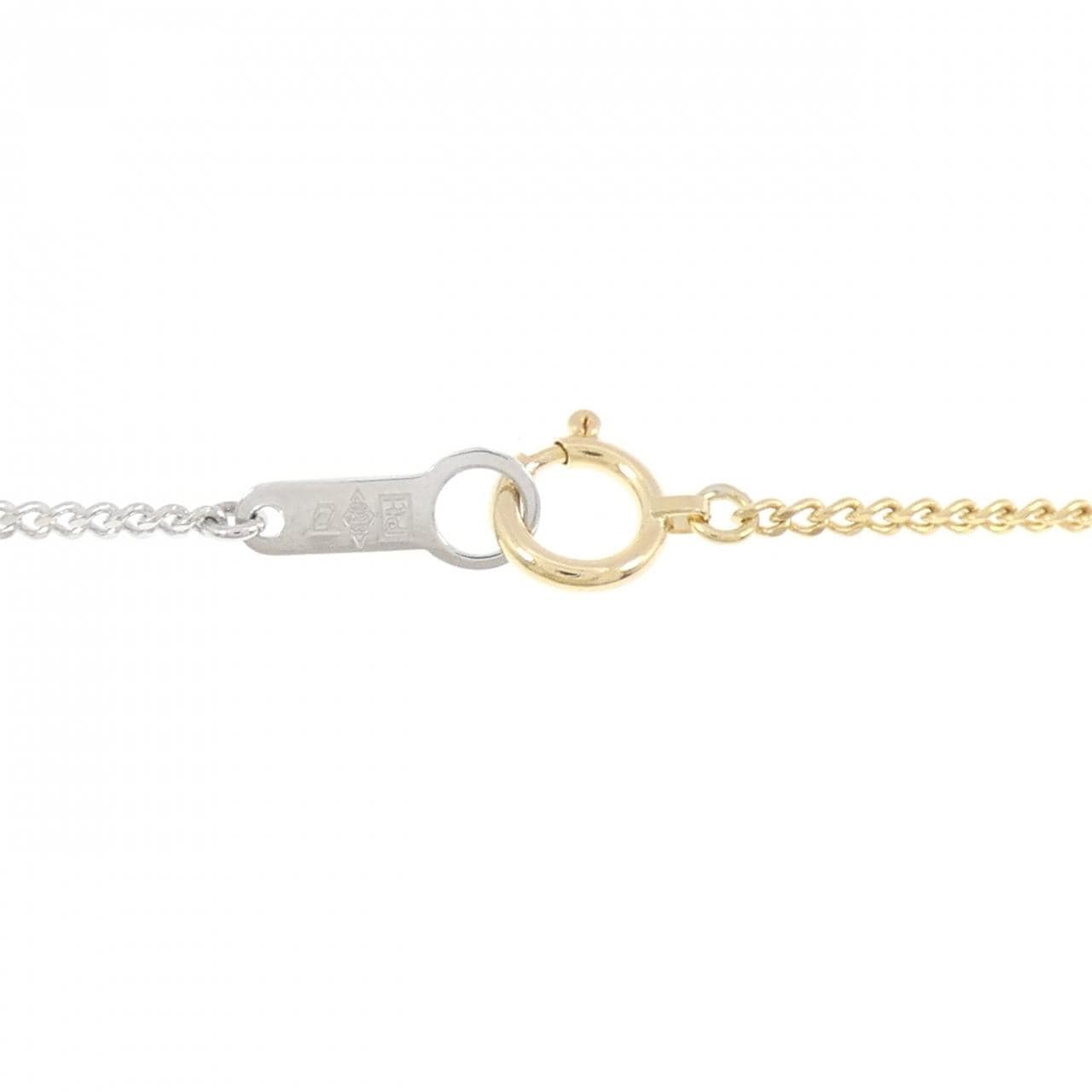 K18YG/PT900/PT850 ダイヤモンド ネックレス 0.10CT