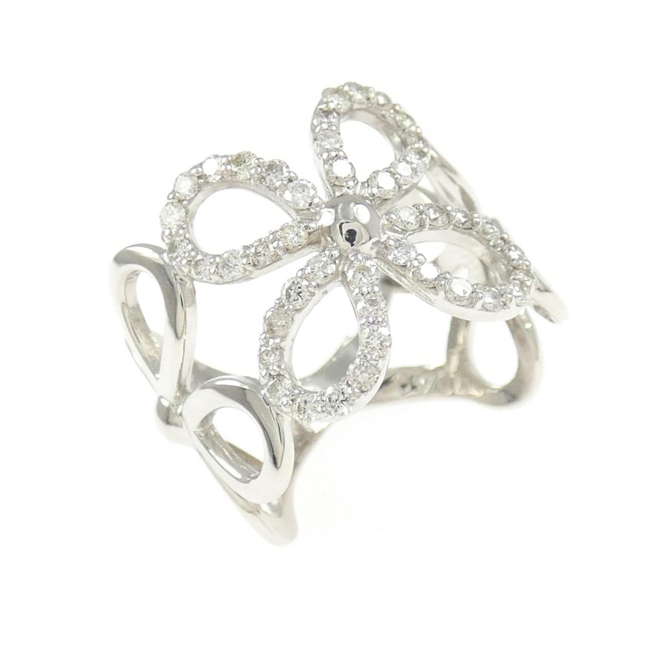 PT900 フラワー ダイヤモンド リング 0.40CT