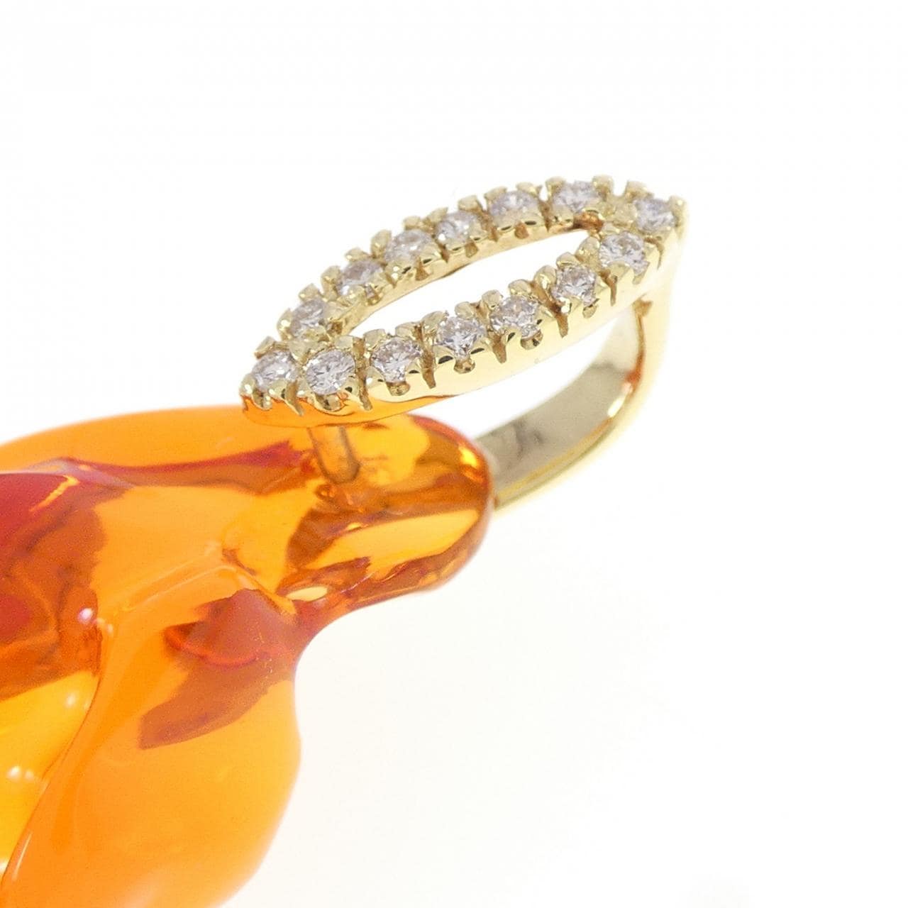 K18YG オパール ペンダント 10.67CT