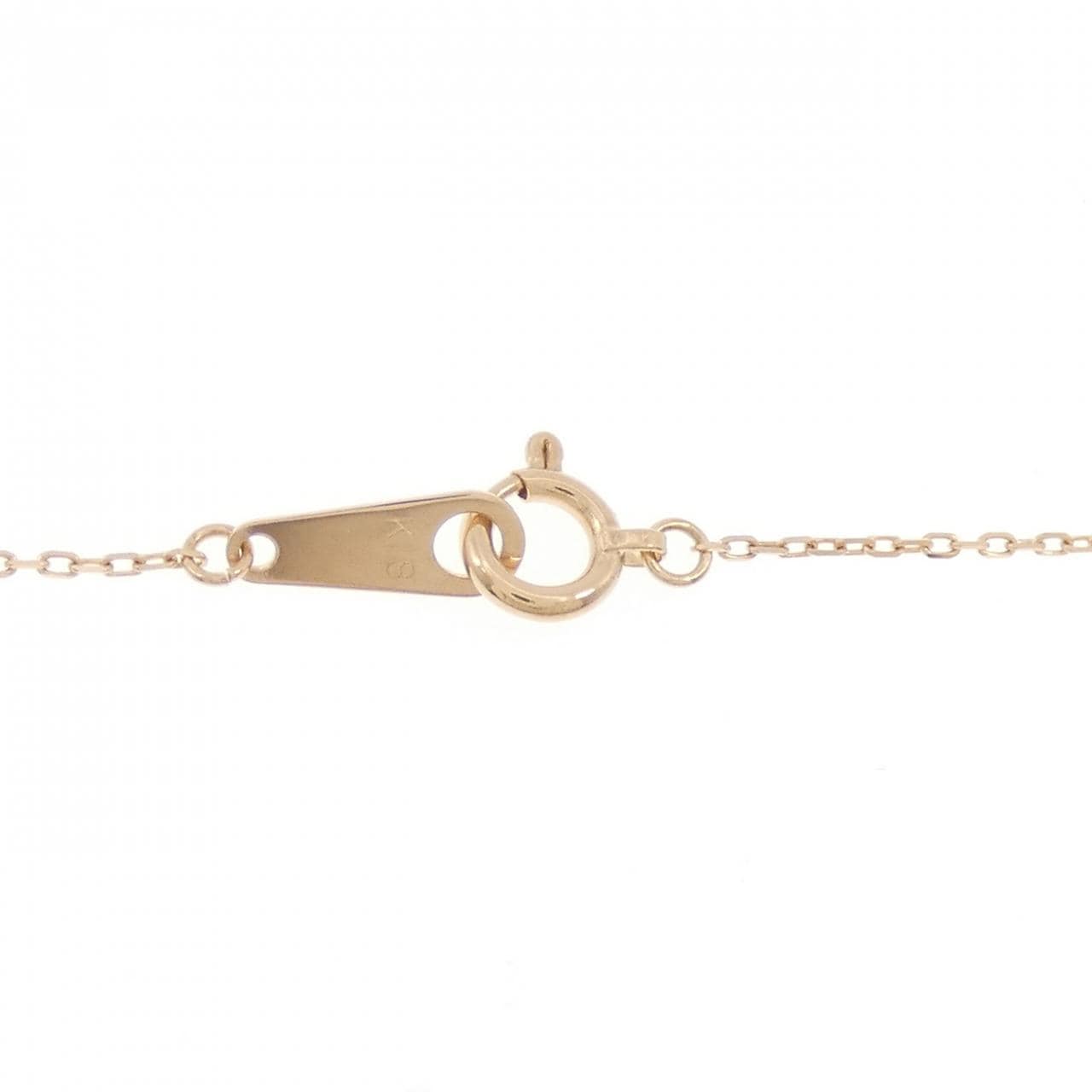 K18PG 花朵碧玺项链