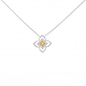 750WG フラワー サファイヤ ネックレス