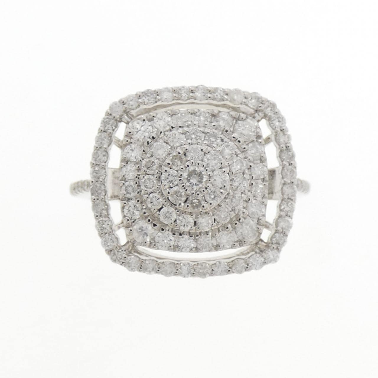 K18WG ダイヤモンド リング 0.75CT