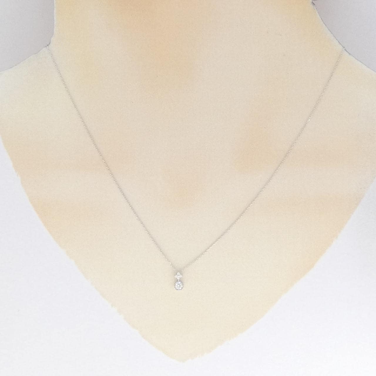 K10WG ダイヤモンド ネックレス 0.10CT