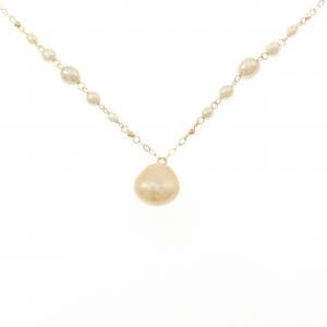 K18YG 白蝶パール ネックレス