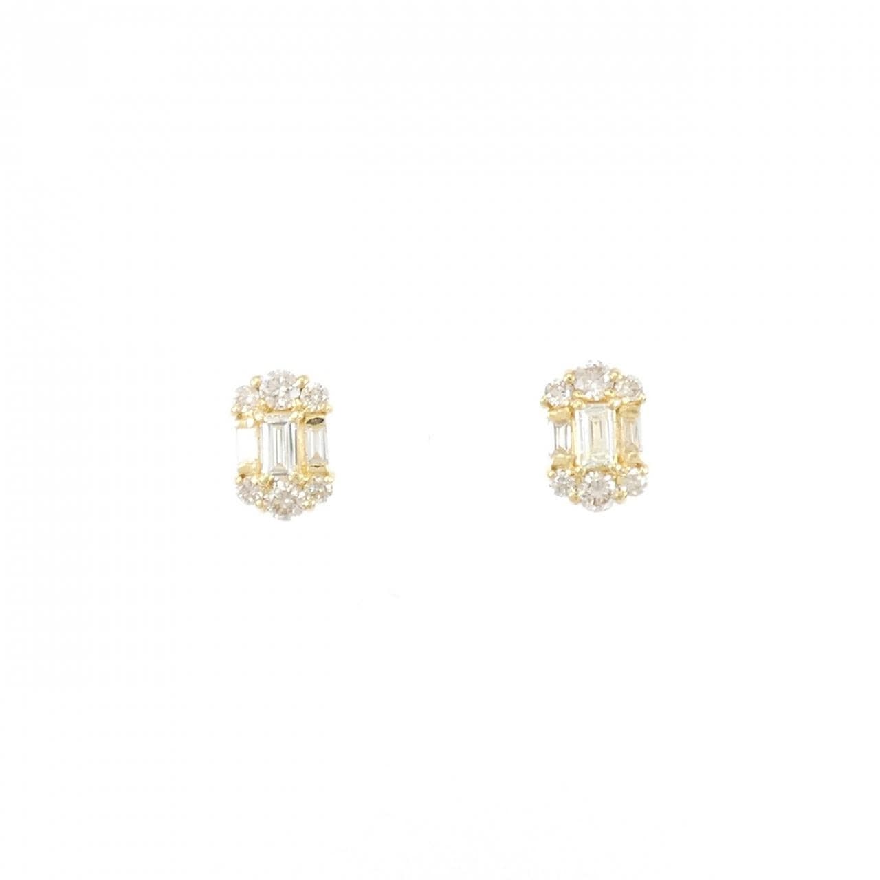 【新品】K18YG ダイヤモンド ピアス 0.40CT