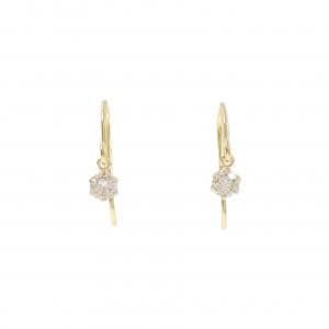 【新品】K18YG ダイヤモンド ピアス 0.15CT
