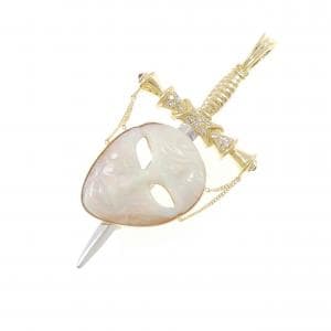 K18YG/K18WG オパール ブローチ