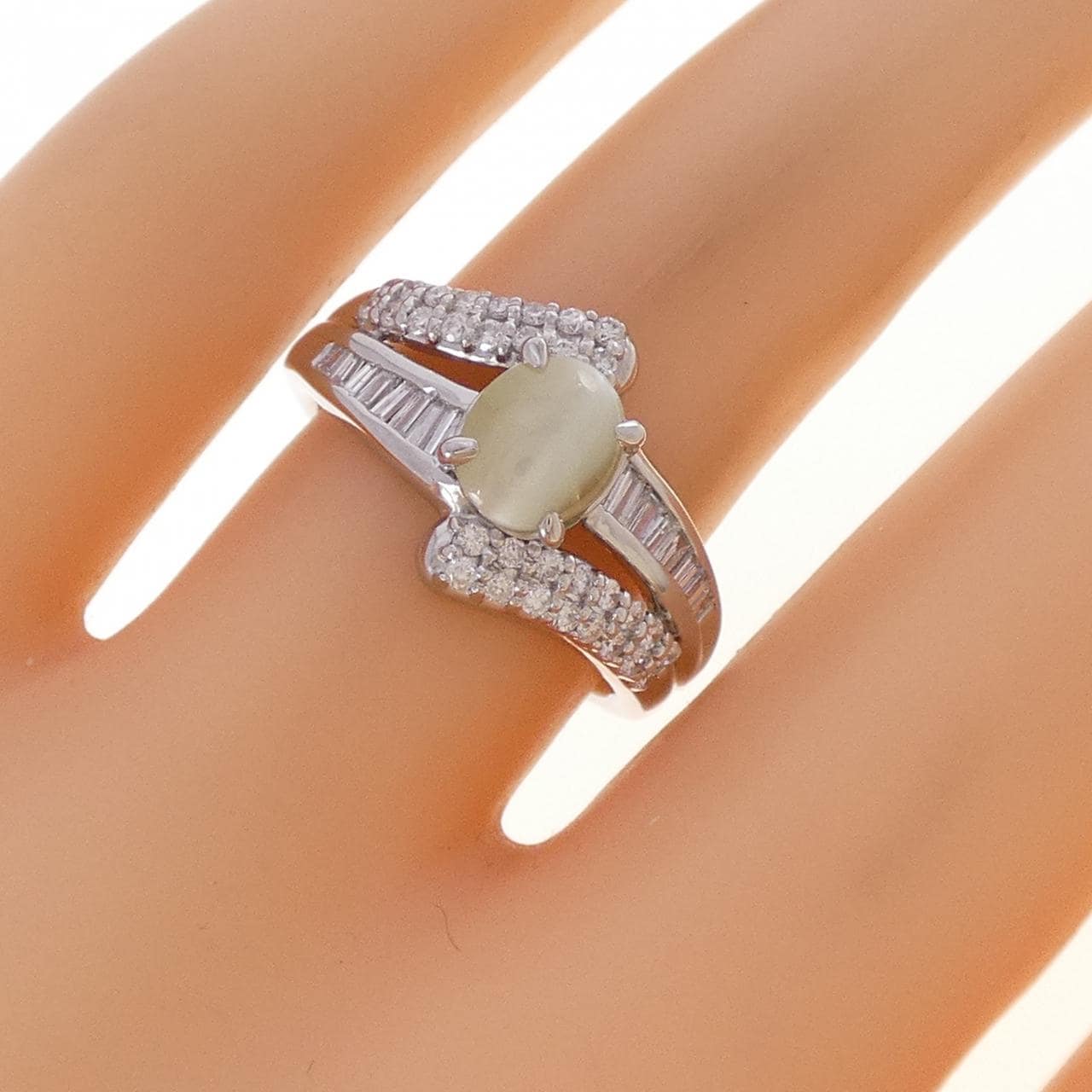 PT900 クリソベリルキャッツアイ リング 1.40CT