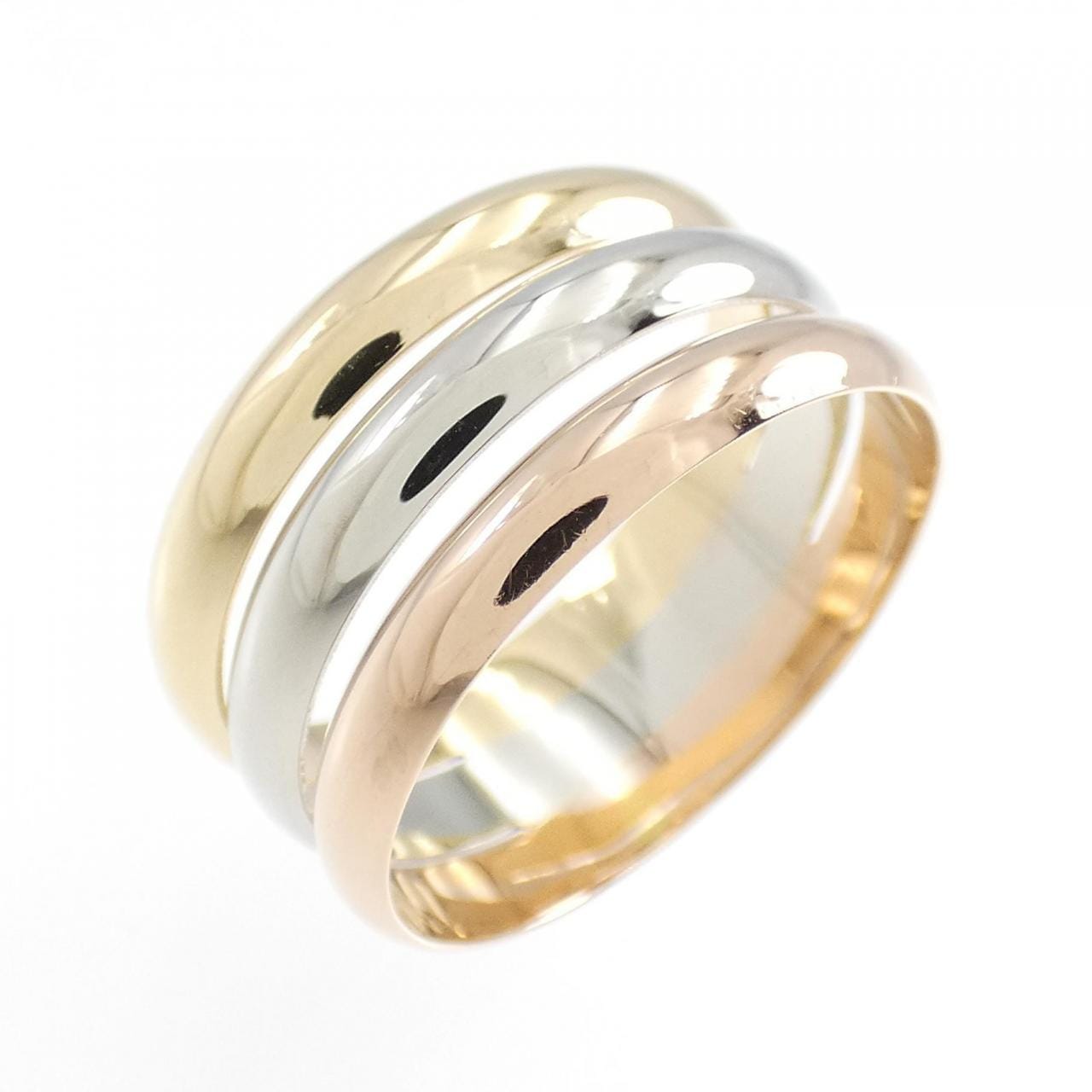 KOMEHYO Cartier 750 Three Color Ring Cartier Brand Jewelry Ring