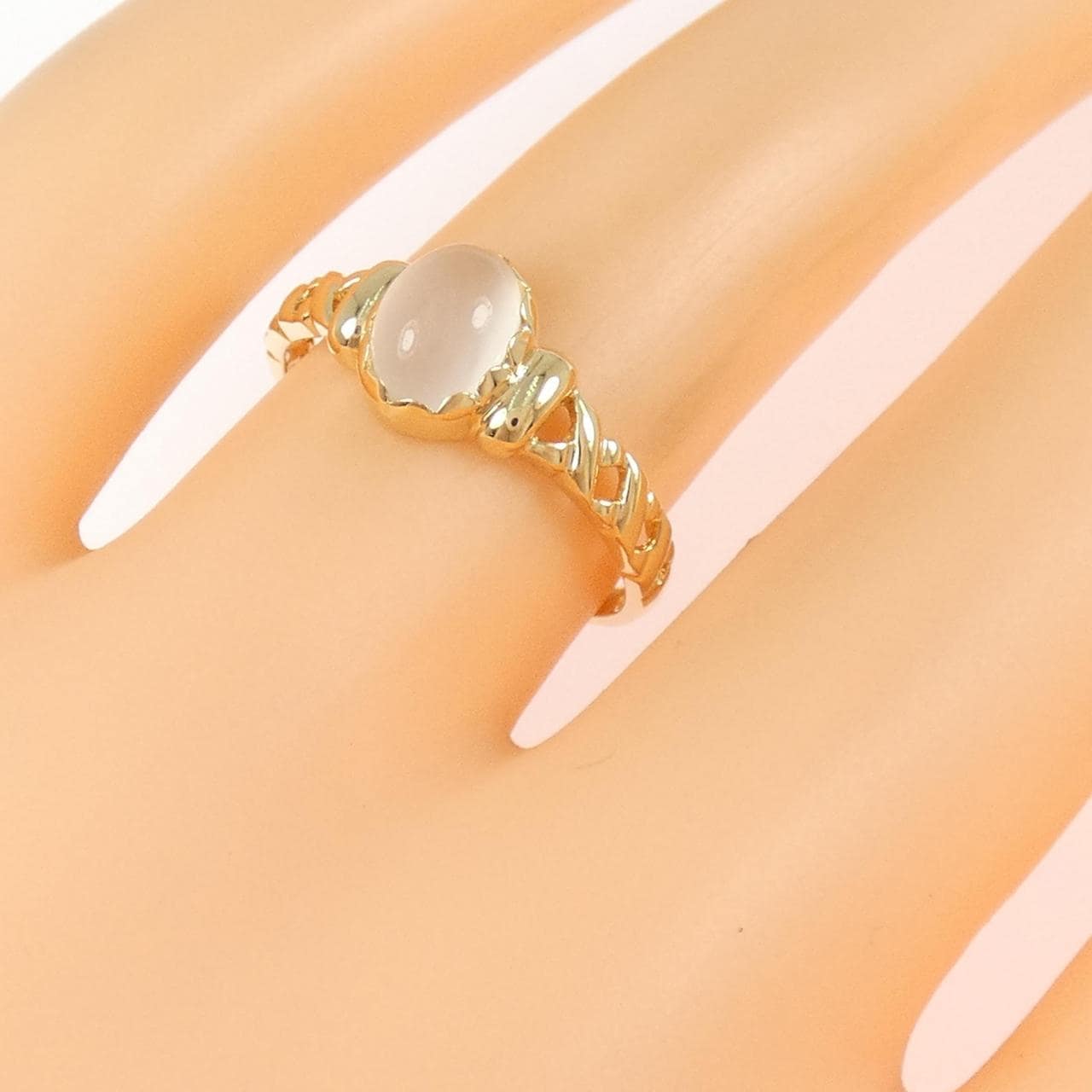 K18YG ムーンストーン リング