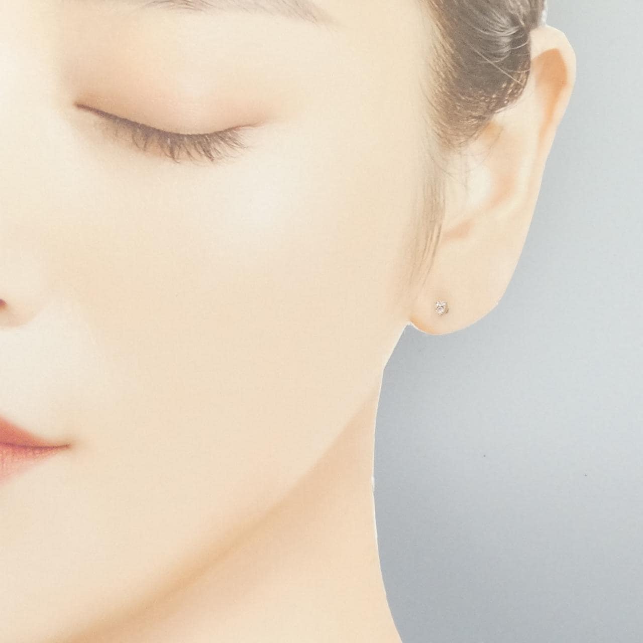 K18PG ピンクダイヤモンド ピアス 0.04CT