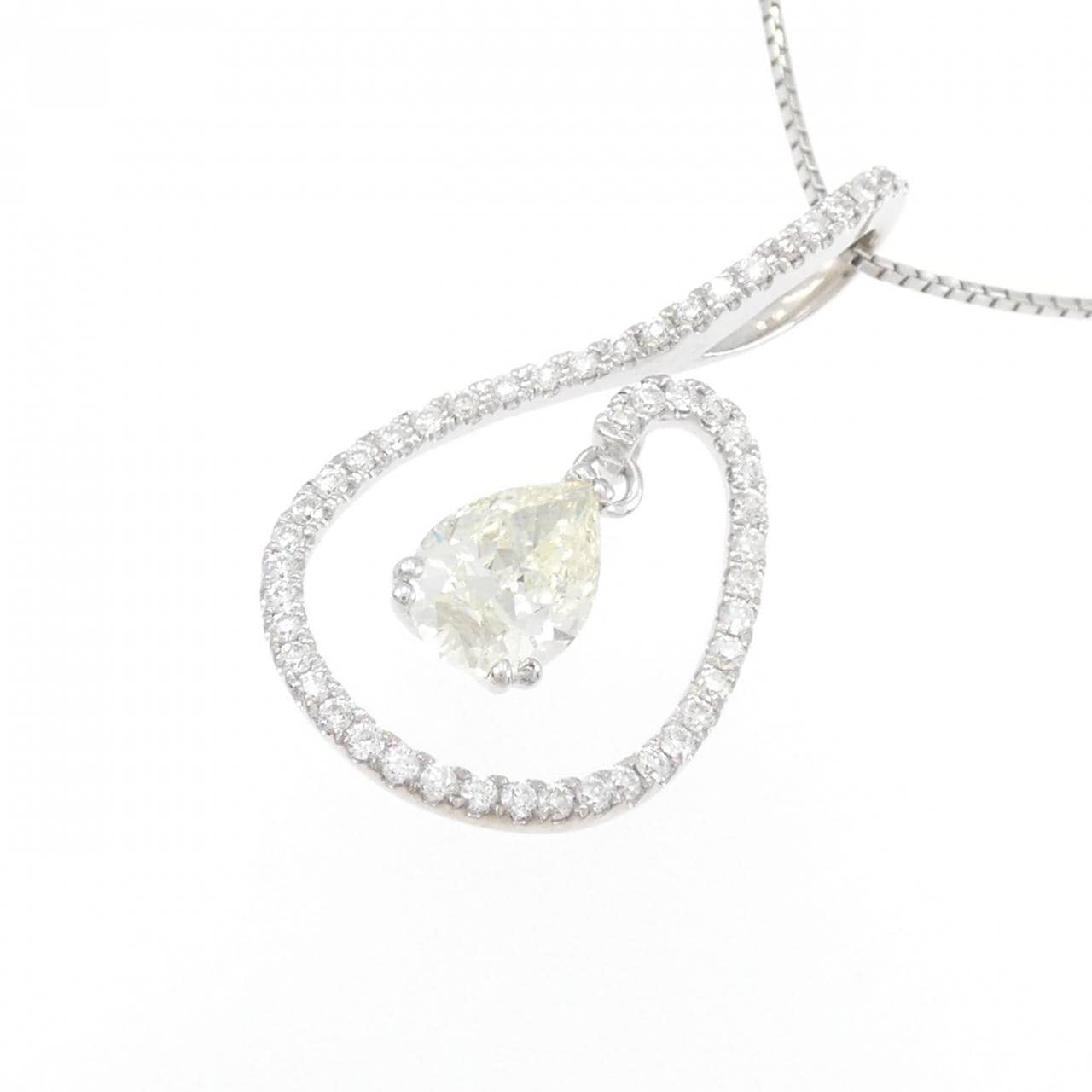K18WG ダイヤモンド ネックレス 0.764CT