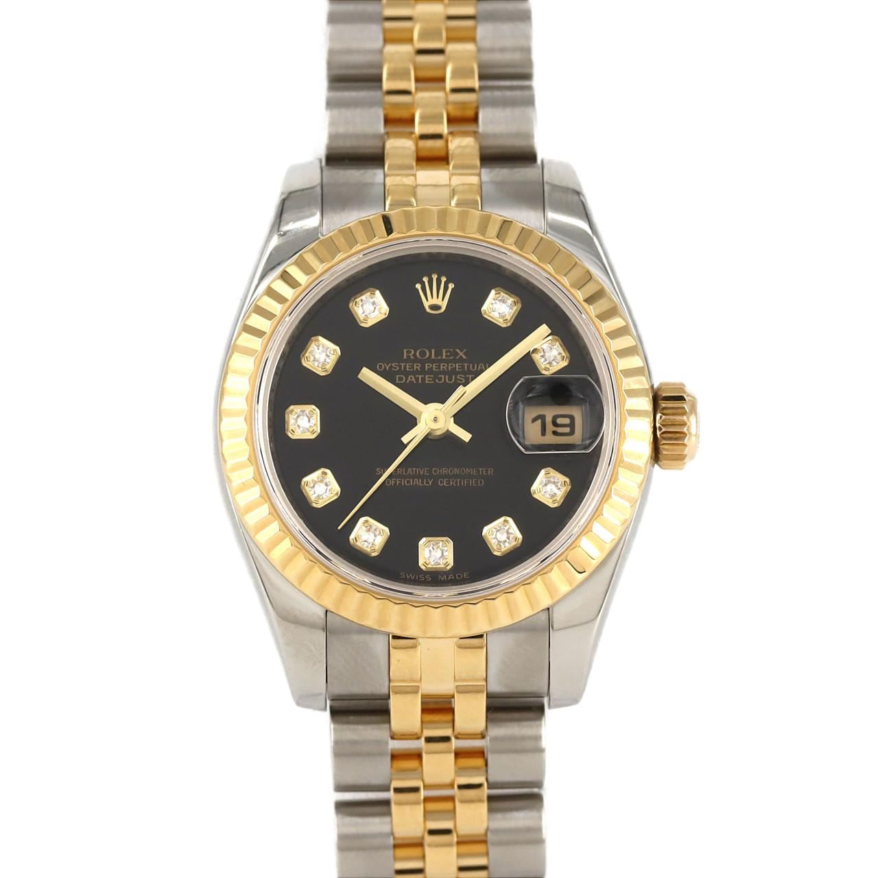 ロレックス デイトジャスト 腕時計 179173G Z番 グリーンジェダイド レディース 中古A品 ROLEX 腕時計 179173Gの通販