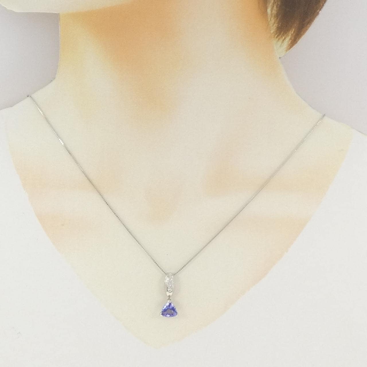 PT900/PT850 タンザナイト ネックレス 1.38CT