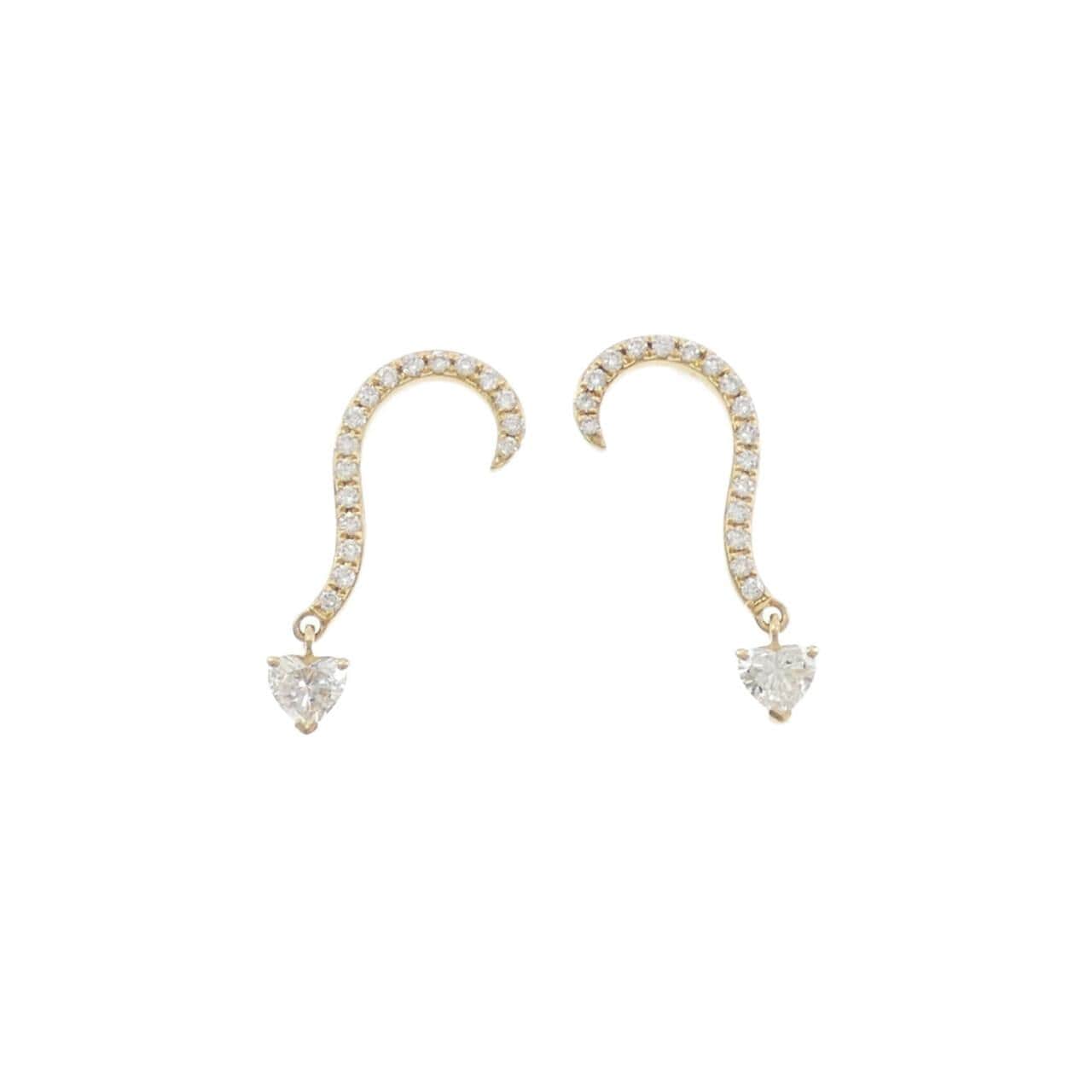 K18YG ダイヤモンド ピアス 0.45CT