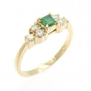 K18YG エメラルド リング 0.13CT