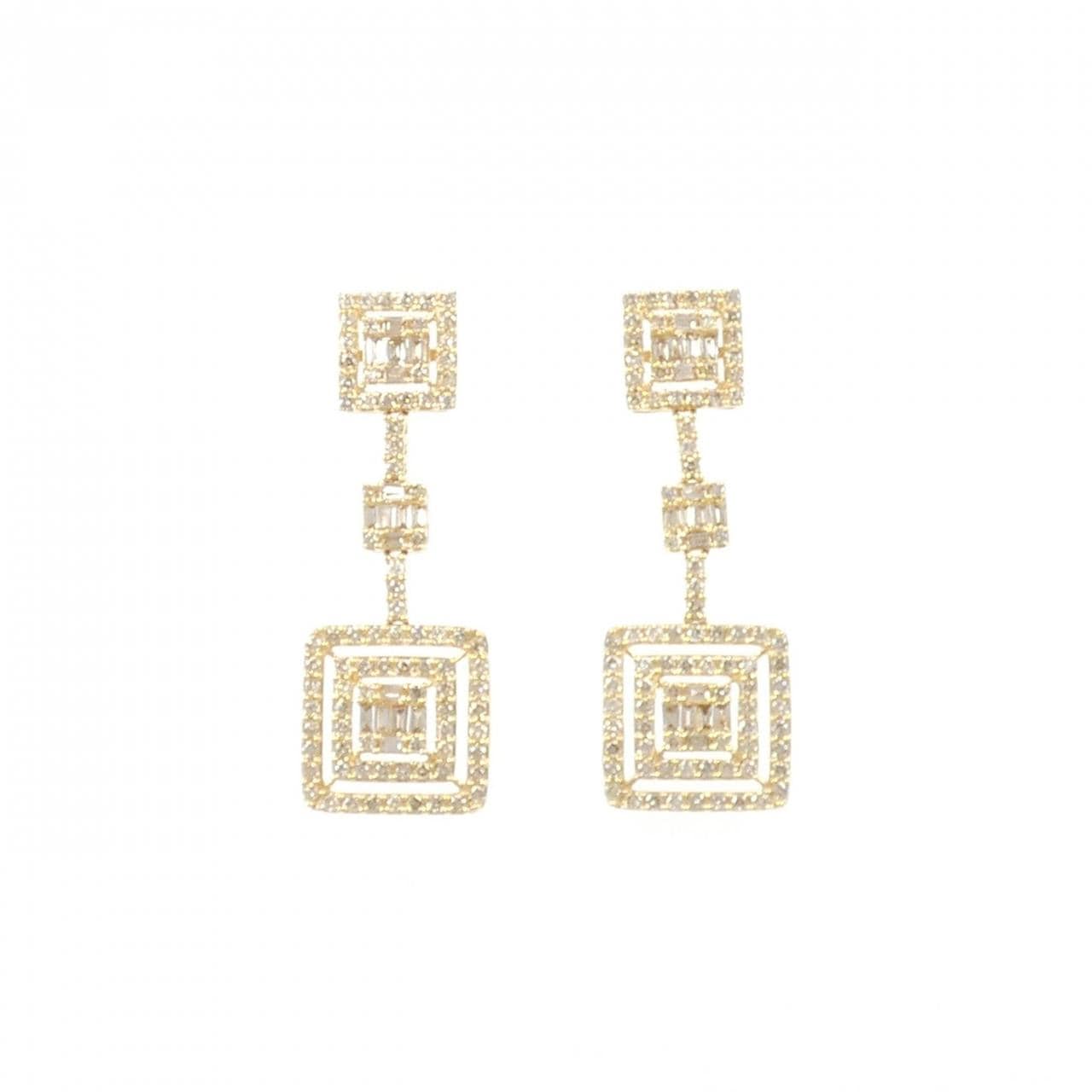 K18YG Diamond earrings 2.00CT