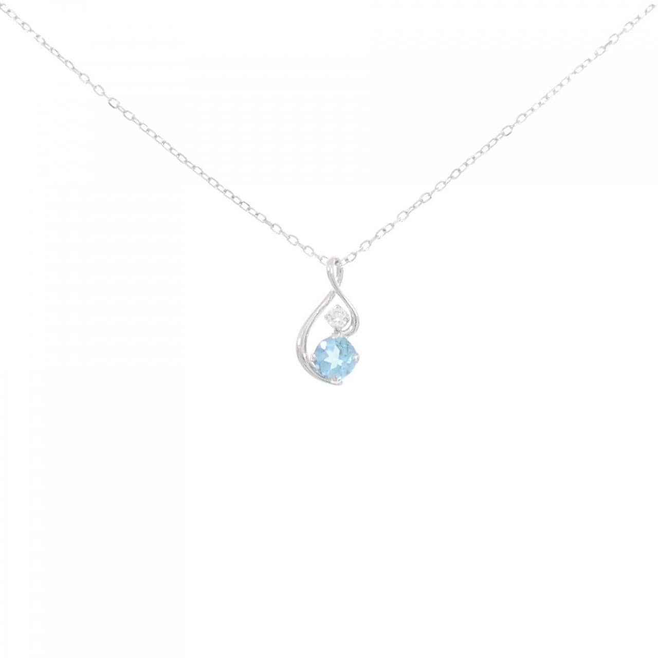 K10WG blue Topaz necklace