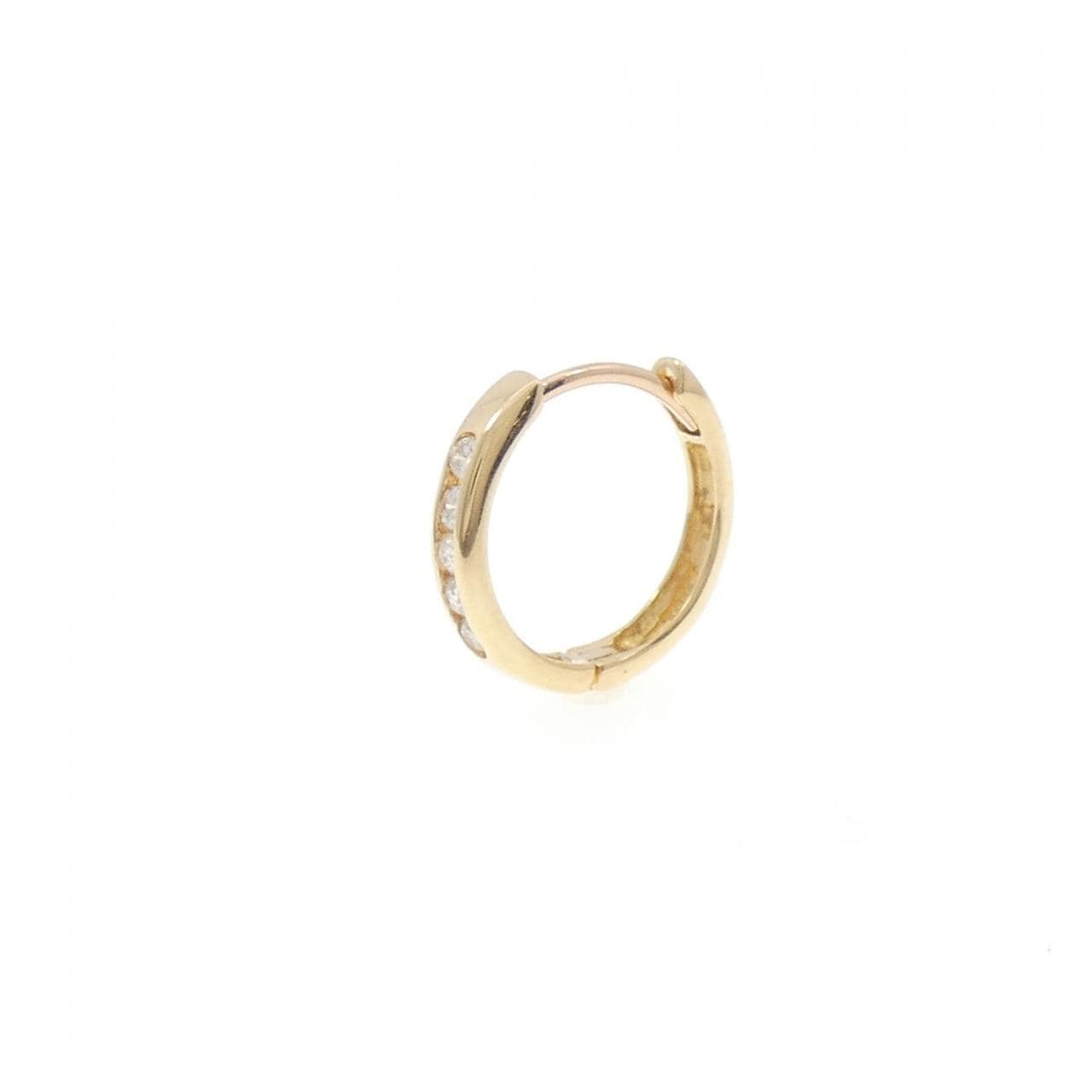K18YG ダイヤモンド ピアス 0.10CT 片耳