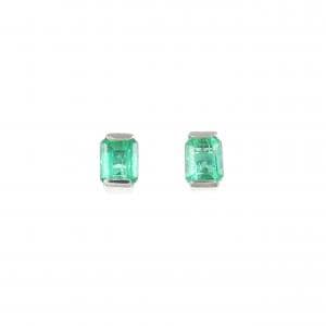 PT900 エメラルド ピアス 0.50CT