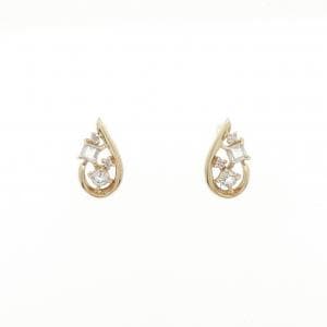 【新品】K10YG ホワイトトパーズ ピアス