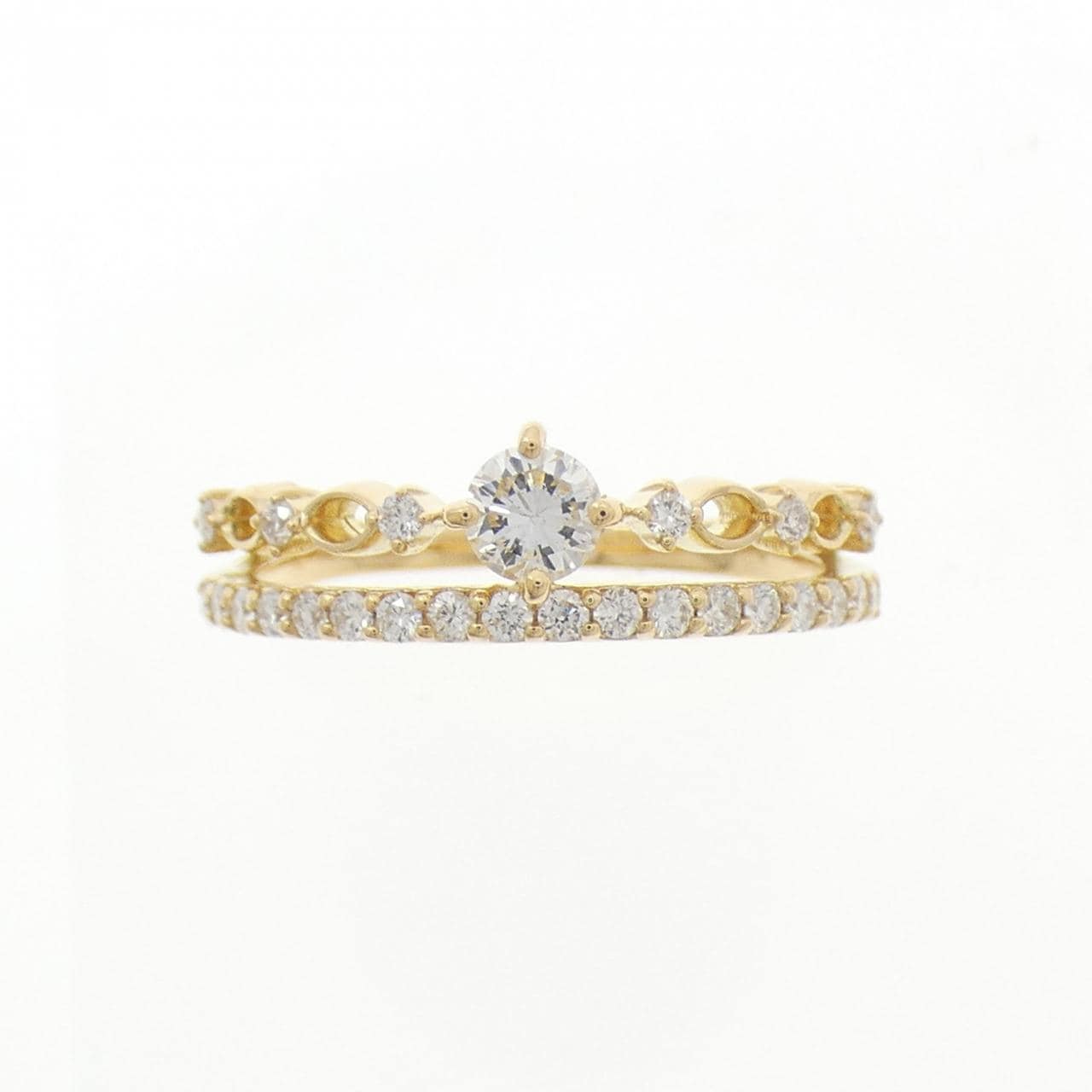 【リメイク】K18YG ダイヤモンド リング 0.40CT