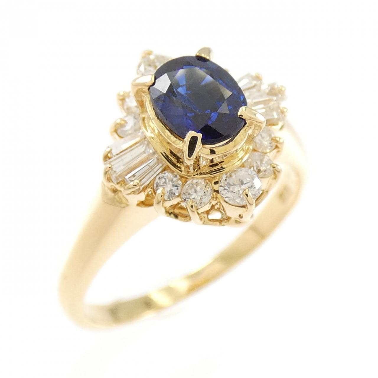 K18YG sapphire ring 0.43CT