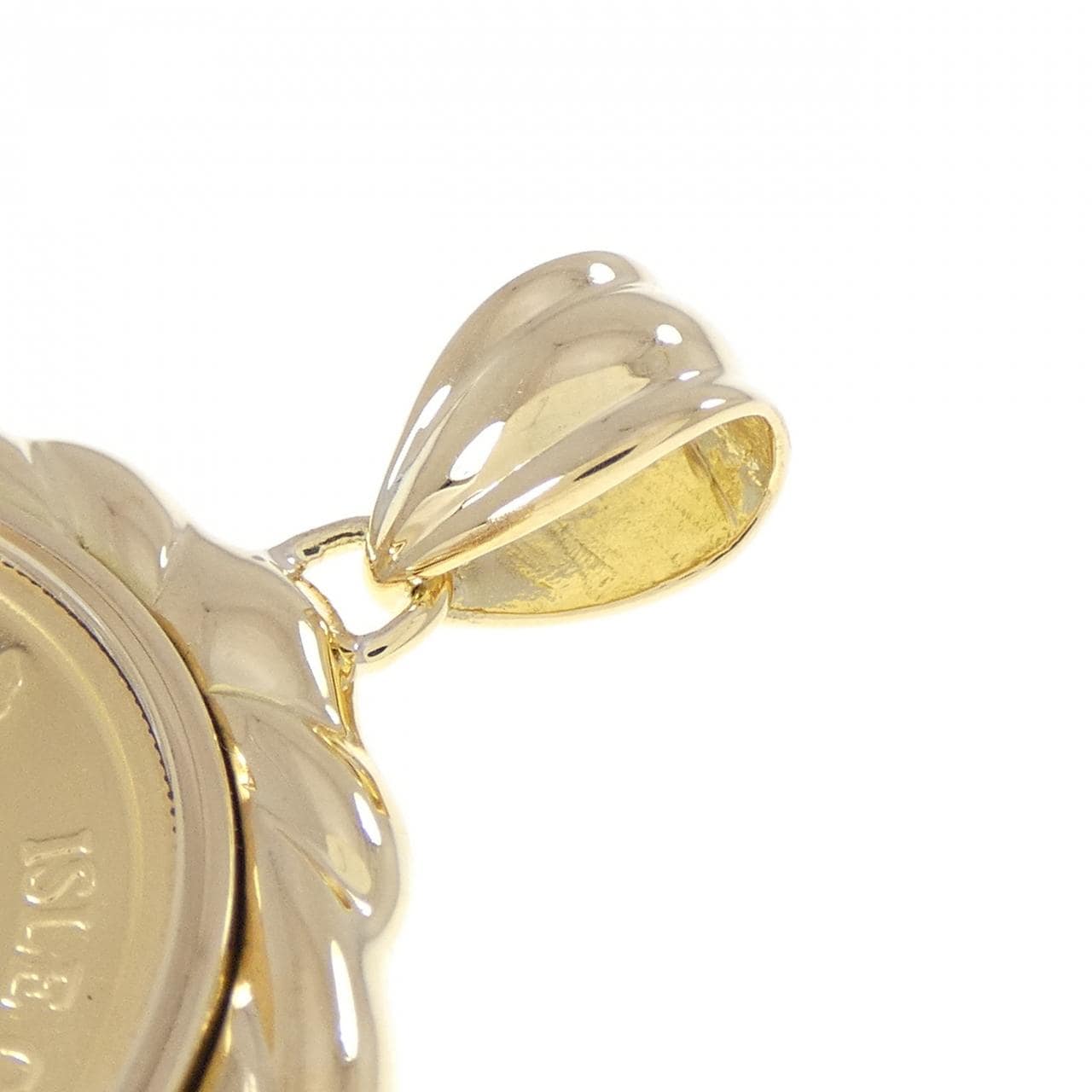 K18YG(枠) コイン ペンダント