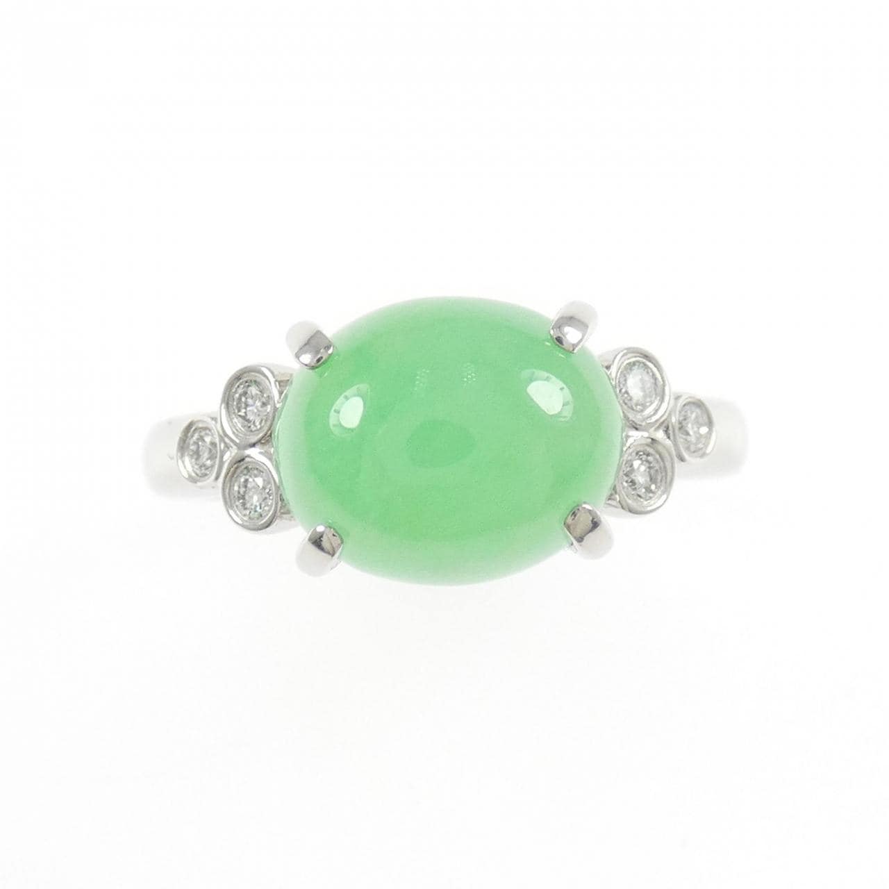 PT900 ヒスイ リング 4.33CT