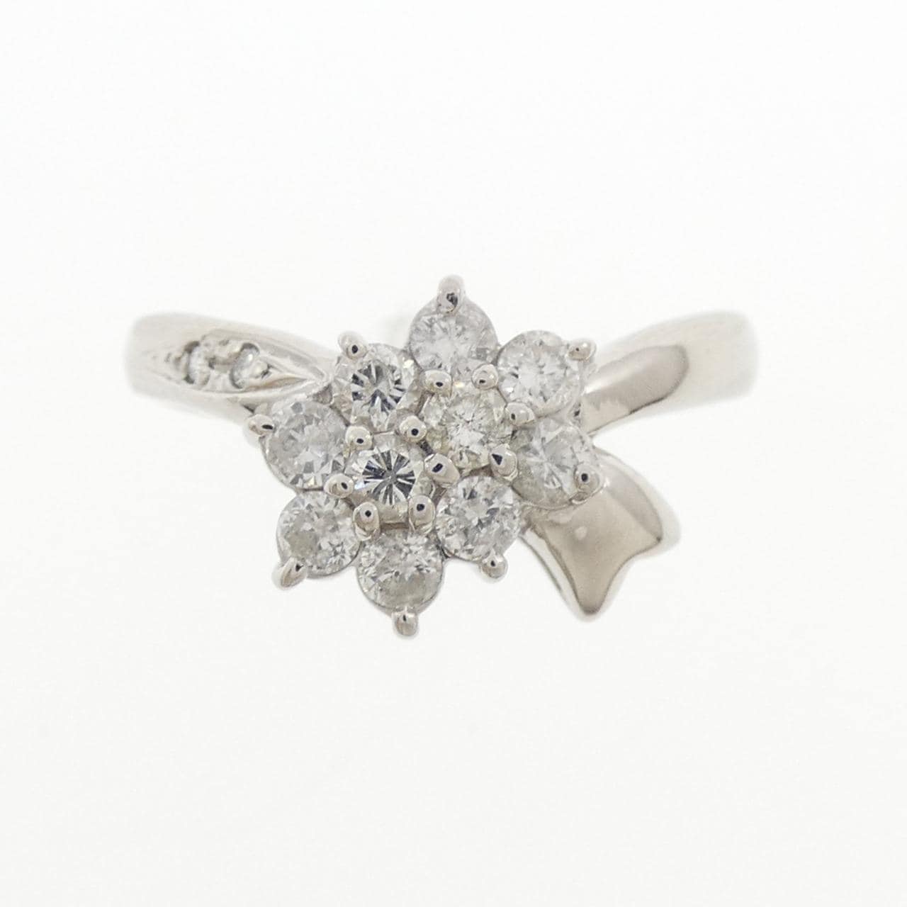 PT900 フラワー ダイヤモンド リング 0.50CT