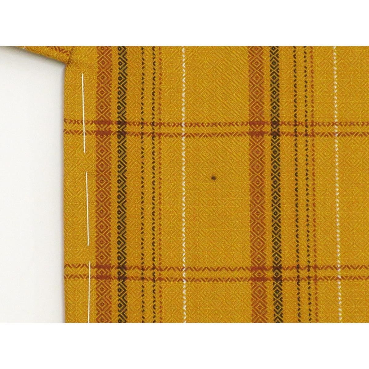 【未使用品】紬　黄八丈　証紙付　まるまなこ