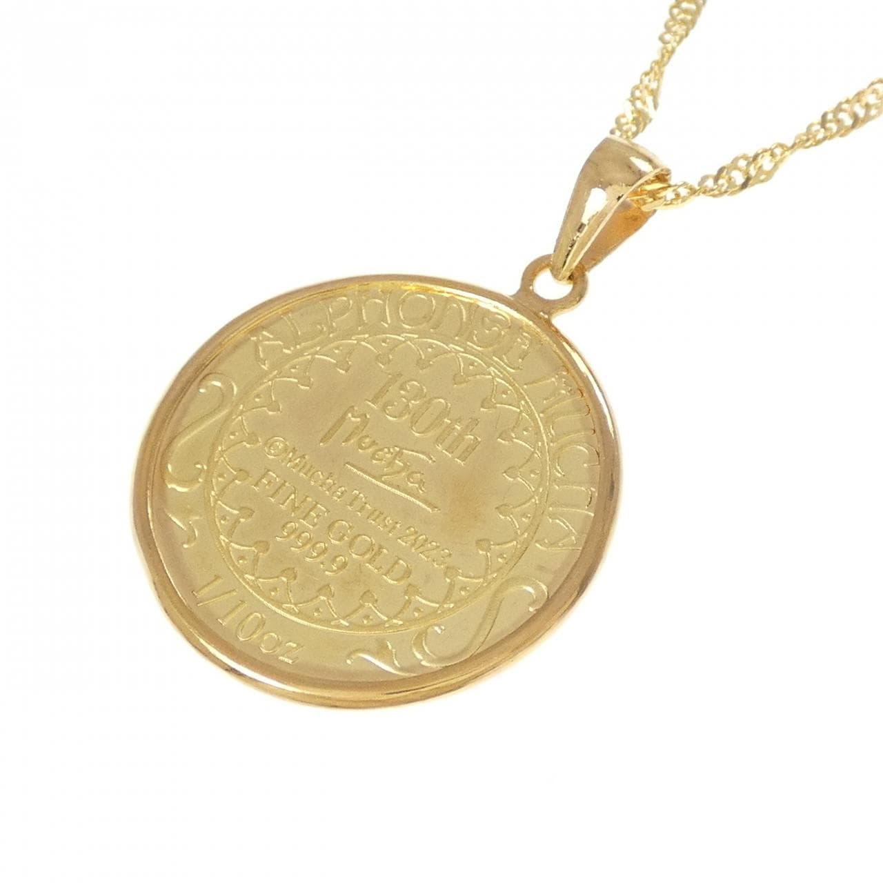 K24YG(枠) コイン ネックレス
